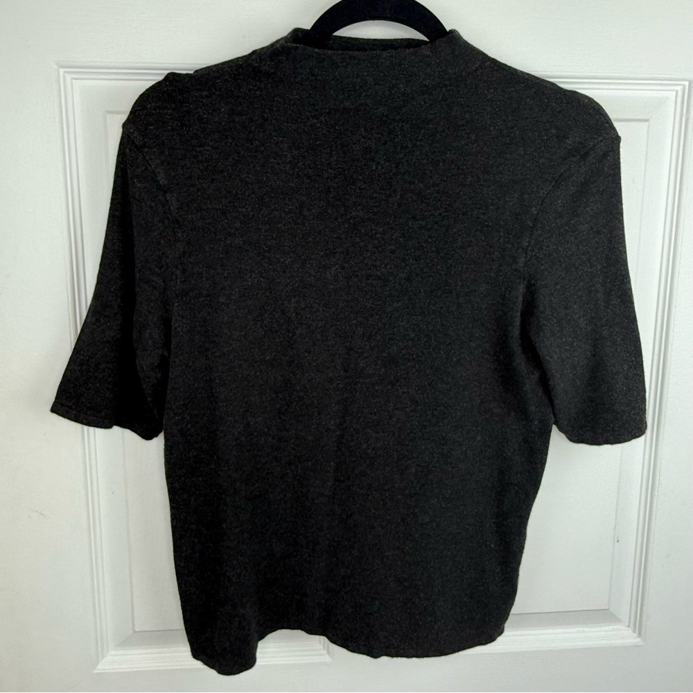 Eileen Fisher Charcoal Gray Sweater Top